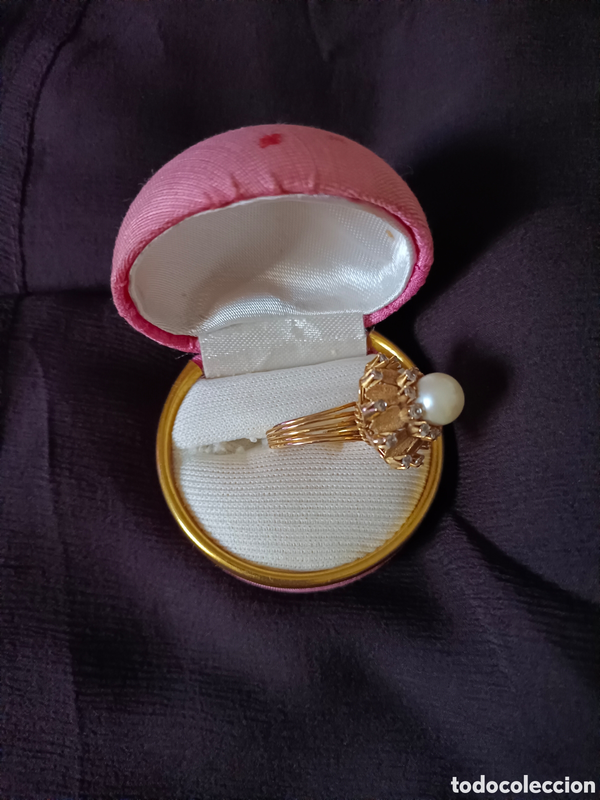 Joyeria: Anillo de oro con la perla y circonias - Foto 11