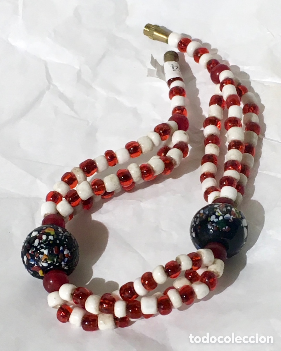 Joyeria: Pulsera. Perlas de cristal. Camerun. - Foto 1