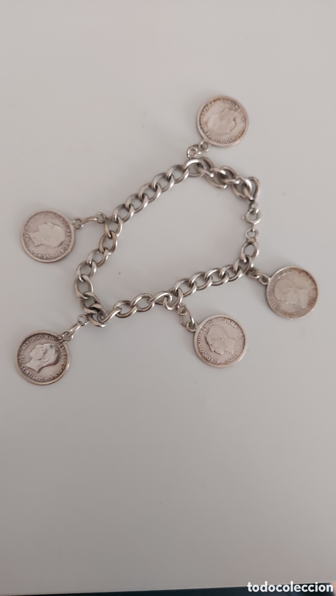 Joyeria: Pulsera de plata con pesetas engarzadas - Foto 2
