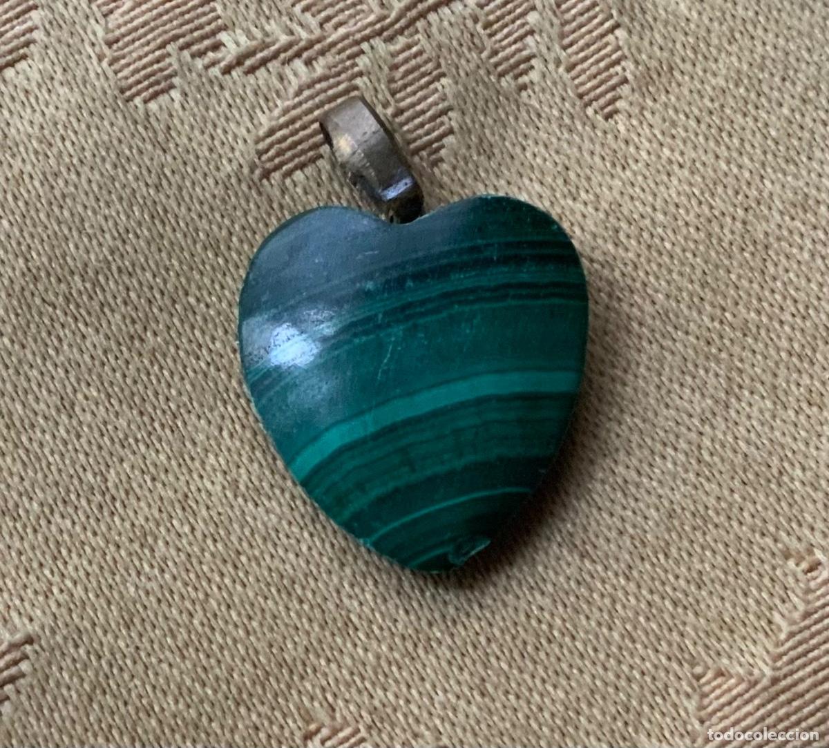 Joyeria: COLGANTE CORAZ&Oacute;N DE MALAQUITA - Foto 1