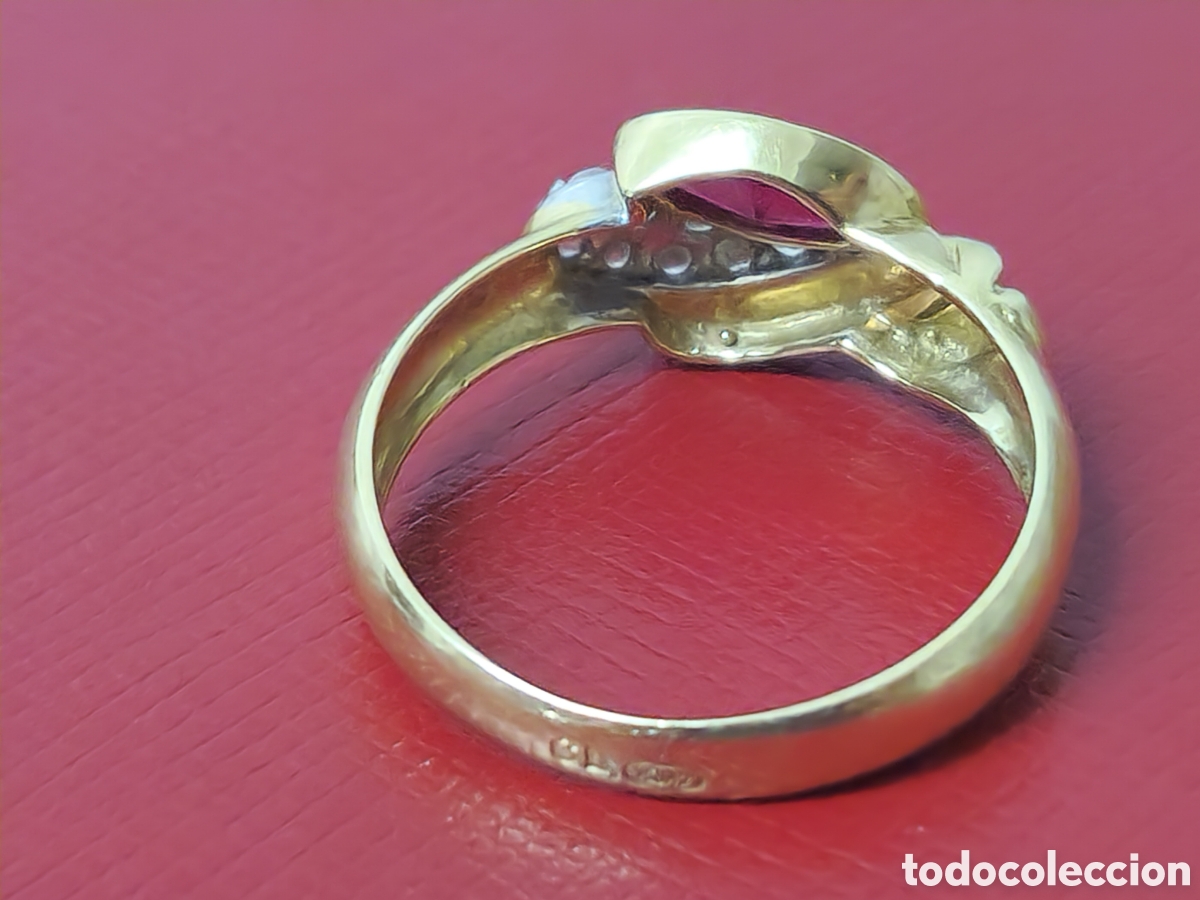 Joyeria: ANILLO ORO 18 K RUBI Y CIRCONITAS - Foto 3