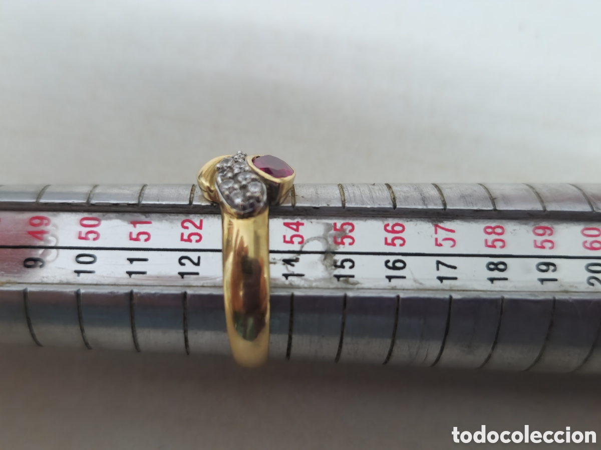 Joyeria: ANILLO ORO 18 K RUBI Y CIRCONITAS - Foto 13