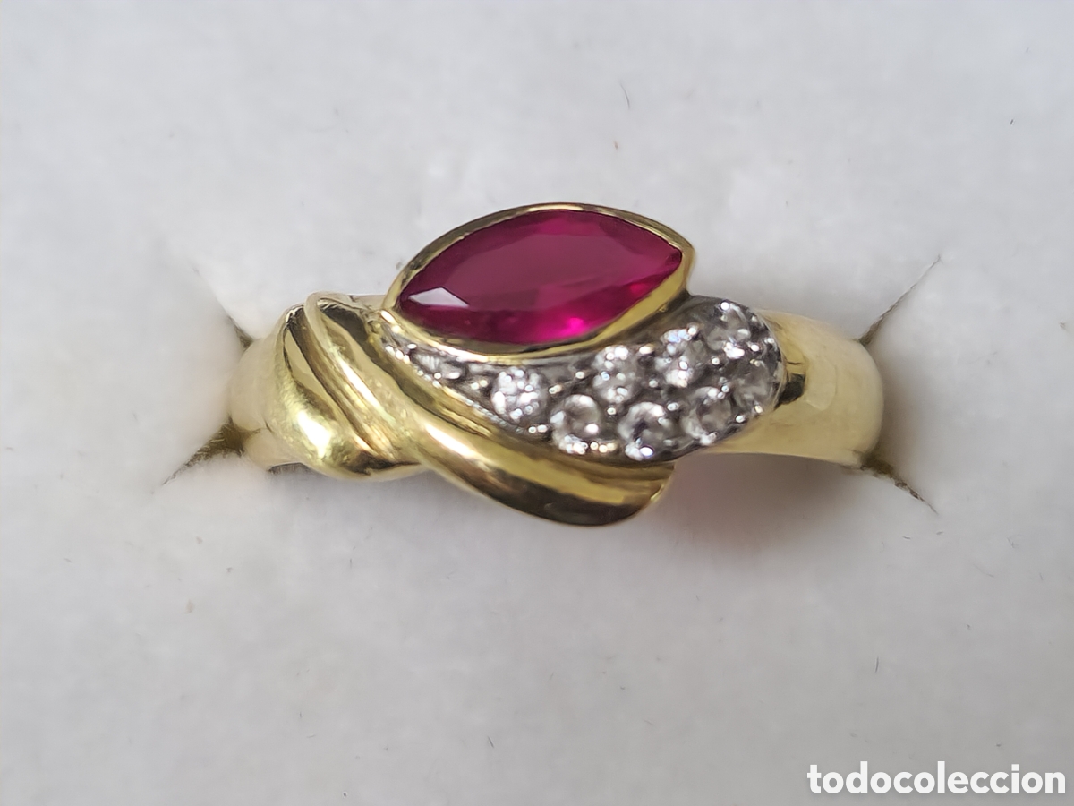 Joyeria: ANILLO ORO 18 K RUBI Y CIRCONITAS - Foto 1