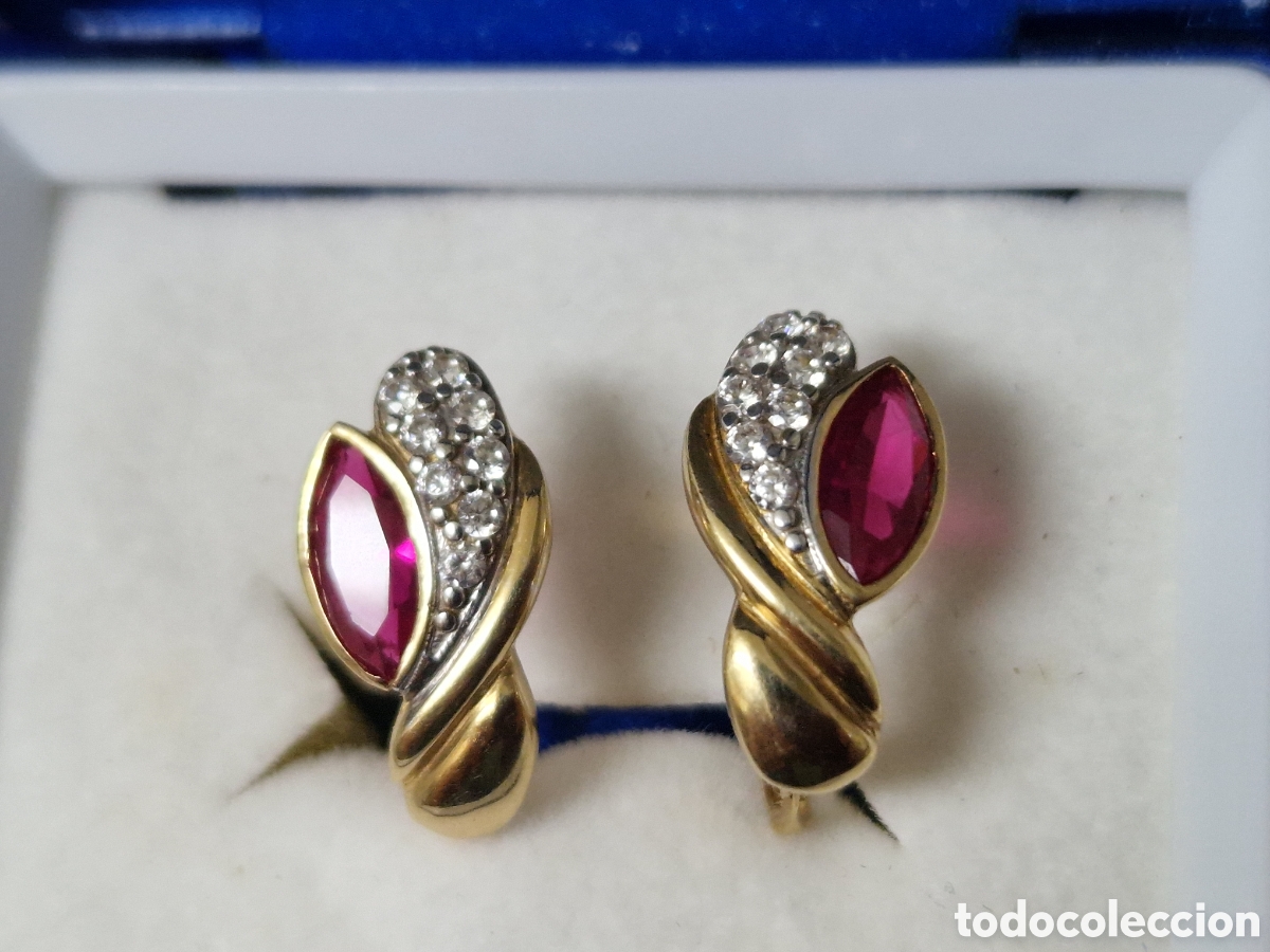 Joyeria: PENDIENTES ORO 18 K CON RUBI Y CIRCONITAS - Foto 10