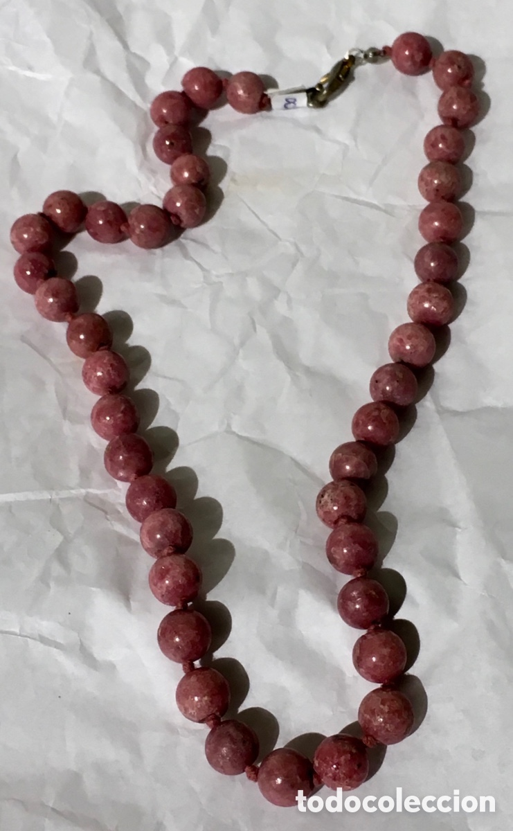 Joyeria: Collar. Perlas de piedras naturales rosas. - Foto 1