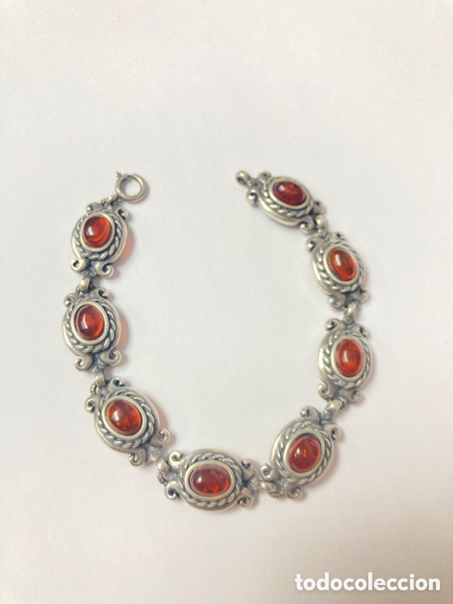 Joyeria: Pulsera Isabelina de plata y &aacute;mbar /PUL 61 - Foto 2