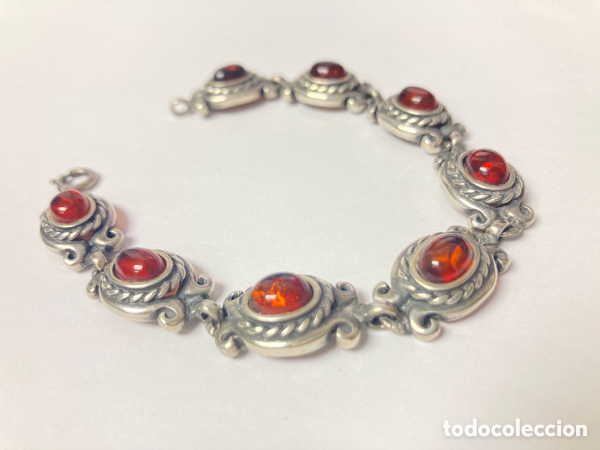 Joyeria: Pulsera Isabelina de plata y &aacute;mbar /PUL 61 - Foto 4