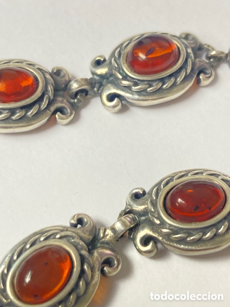 Joyeria: Pulsera Isabelina de plata y &aacute;mbar /PUL 61 - Foto 7