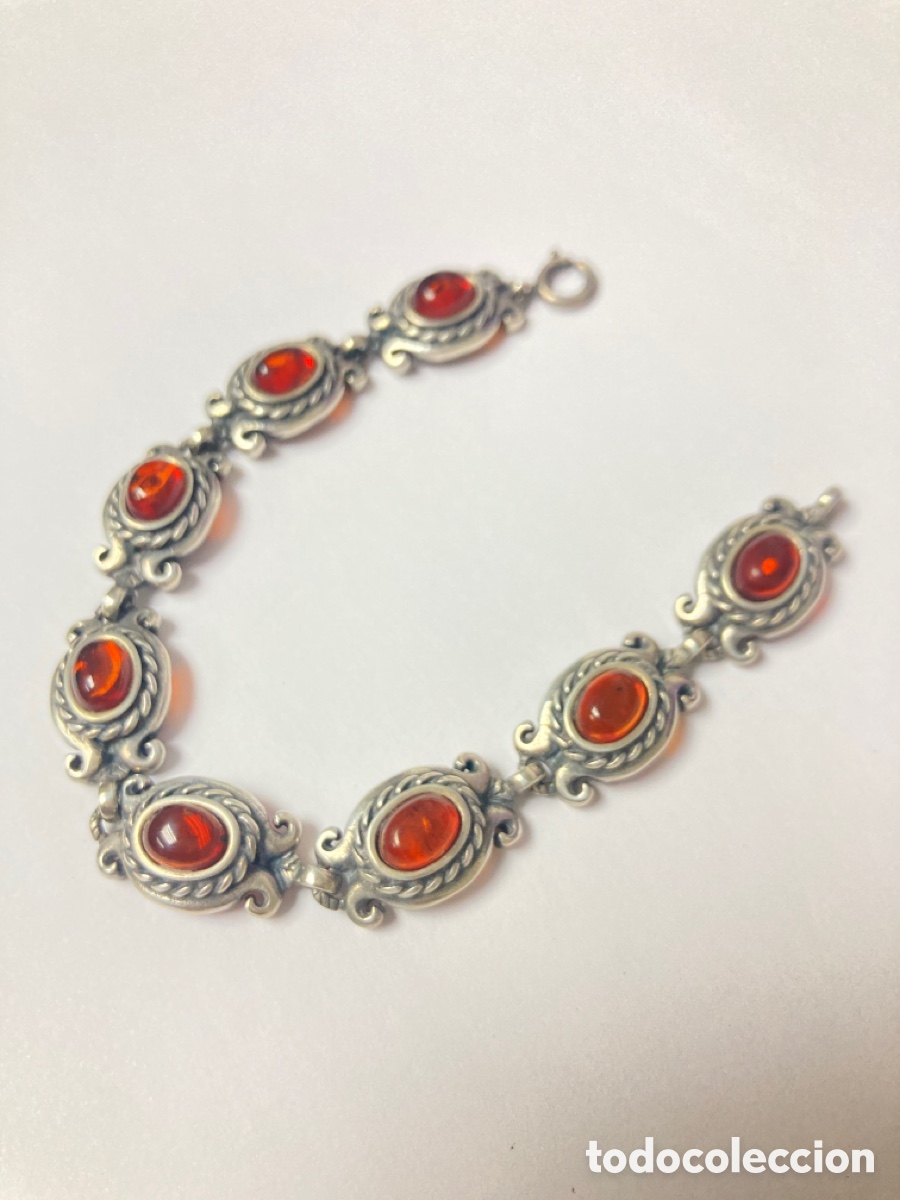 Joyeria: Pulsera Isabelina de plata y &aacute;mbar /PUL 61 - Foto 1