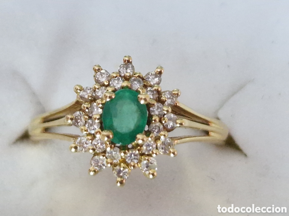 Joyeria: PRECIOSA SORTIJA DE ESMERALDA Y DIAMANTES - Foto 5