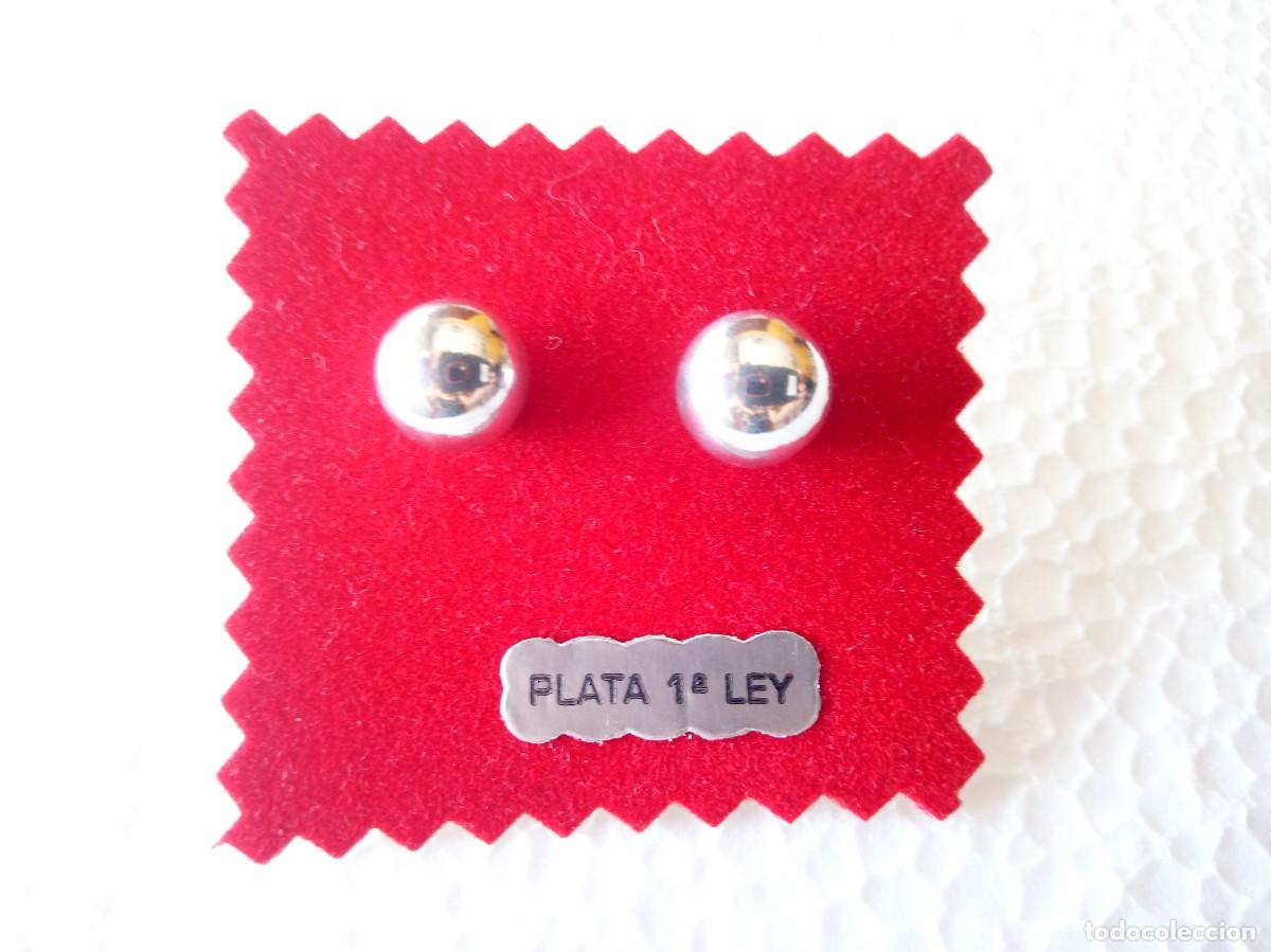 Joyeria: PENDIENTES DE PLATA DE LEY - BOLAS (1 CM) - NUEVOS - Foto 1