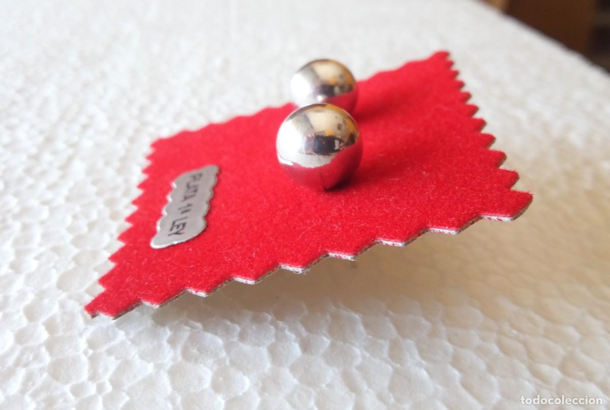 Joyeria: PENDIENTES DE PLATA DE LEY - BOLAS (1 CM) - NUEVOS - Foto 2