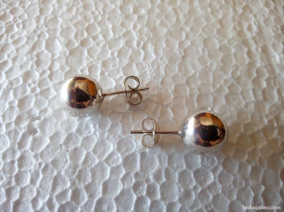 Joyeria: PENDIENTES DE PLATA DE LEY - BOLAS (1 CM) - NUEVOS - Foto 5