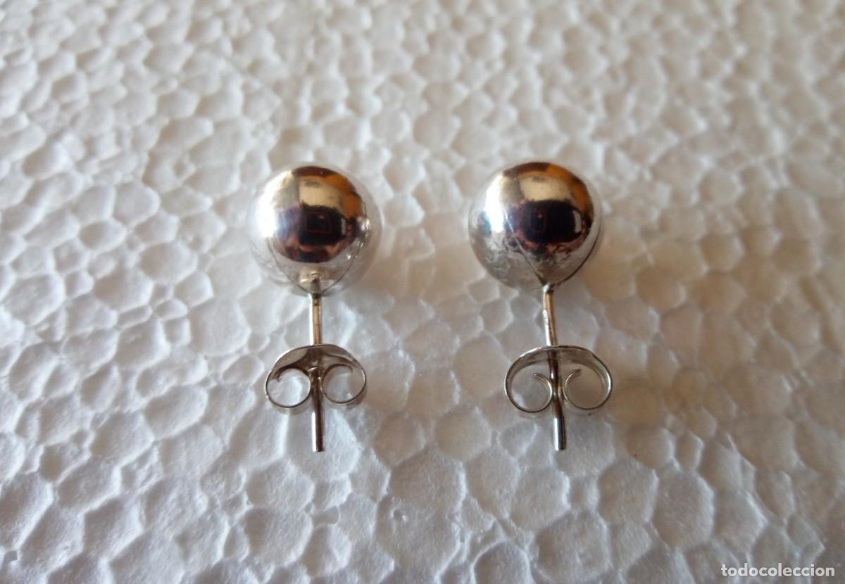 Joyeria: PENDIENTES DE PLATA DE LEY - BOLAS (1 CM) - NUEVOS - Foto 6
