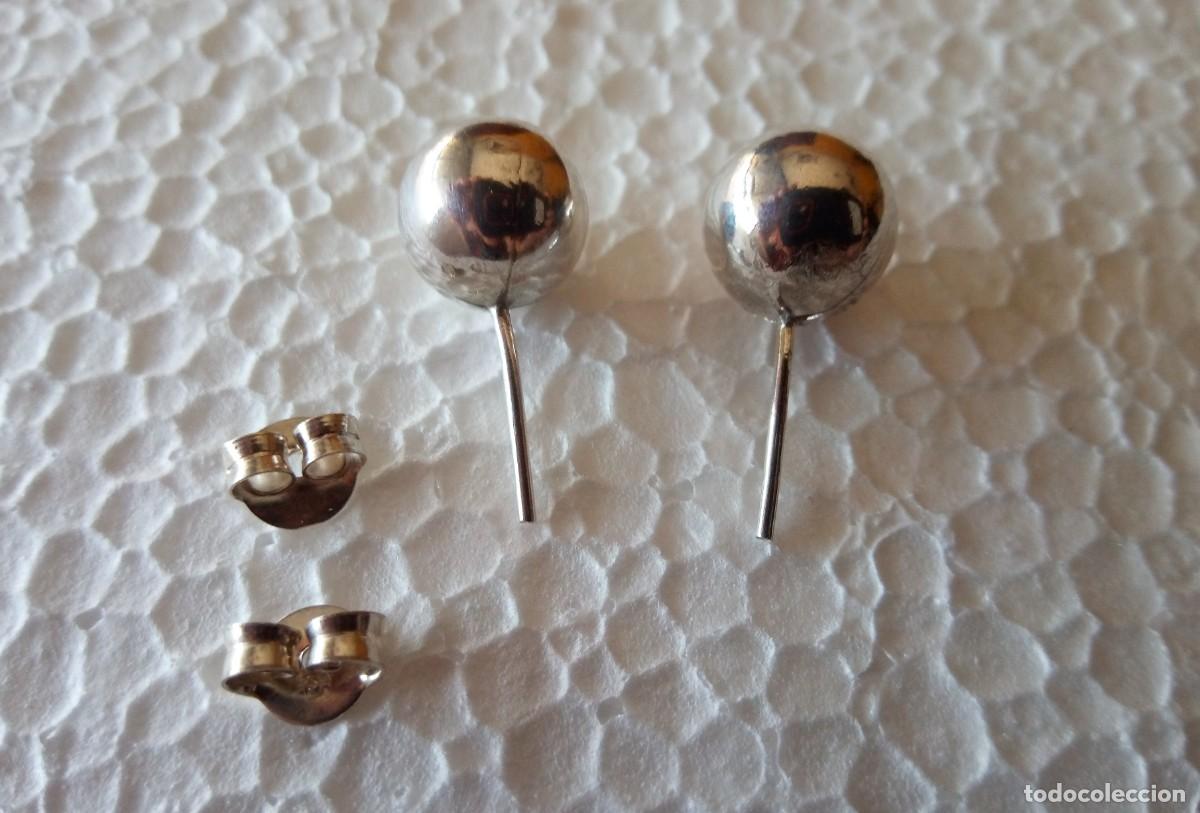 Joyeria: PENDIENTES DE PLATA DE LEY - BOLAS (1 CM) - NUEVOS - Foto 8