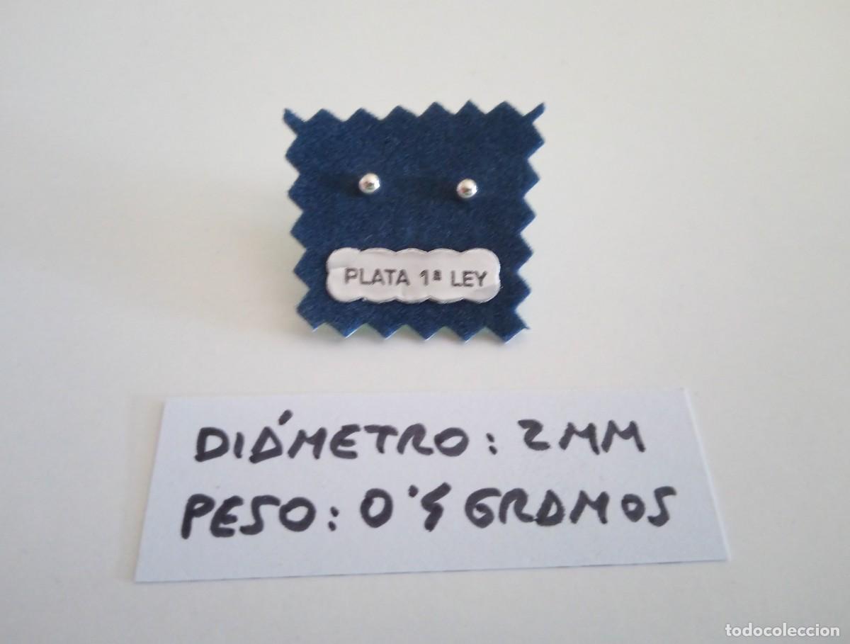 Joyeria: PENDIENTES DE PLATA DE LEY - BOLAS (2 MM) - NUEVOS - Foto 1