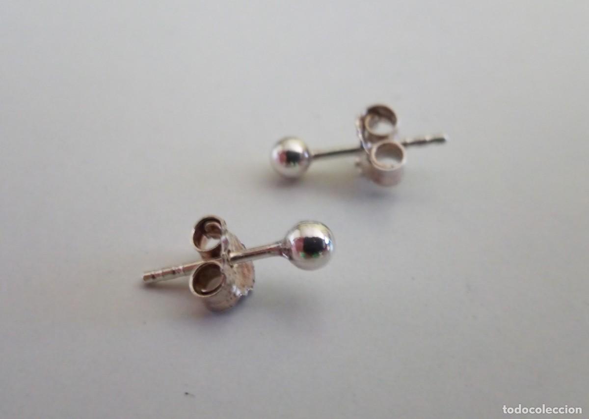 Joyeria: PENDIENTES DE PLATA DE LEY - BOLAS (2 MM) - NUEVOS - Foto 3