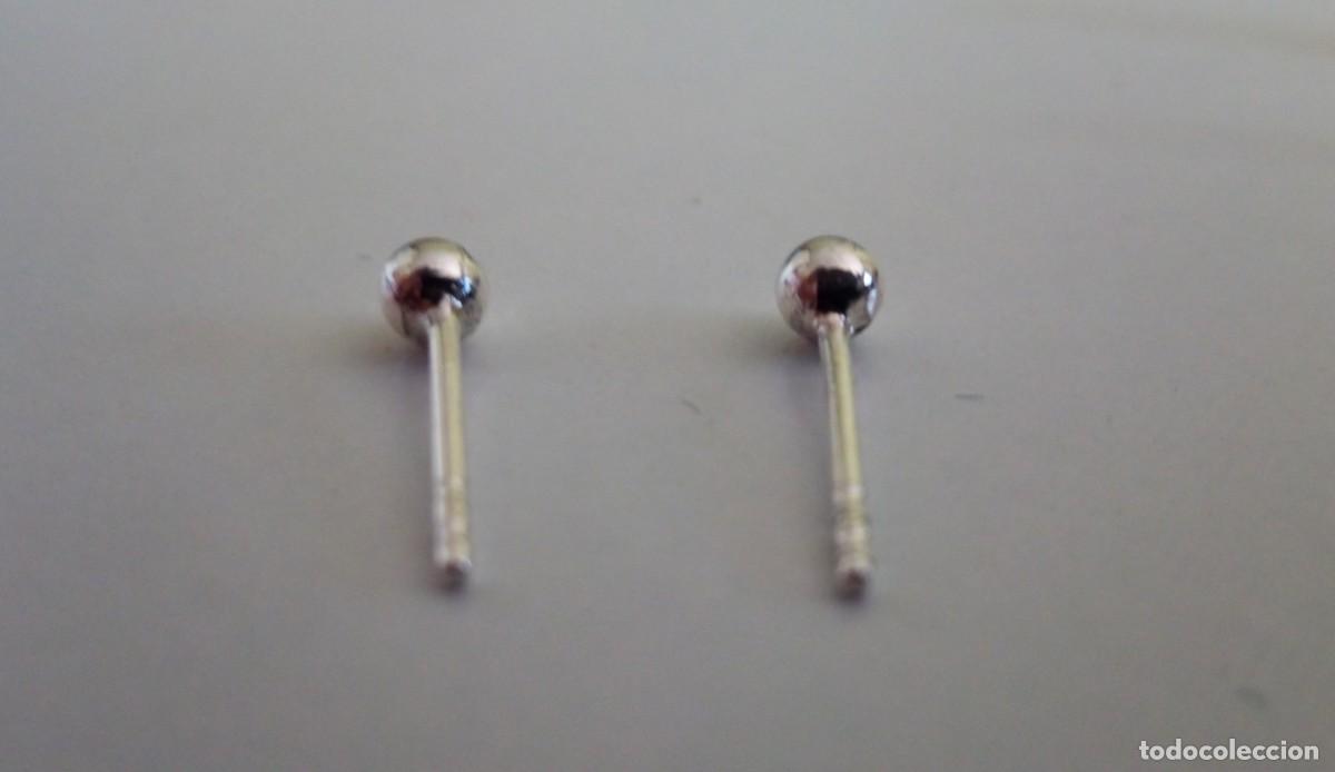 Joyeria: PENDIENTES DE PLATA DE LEY - BOLAS (2 MM) - NUEVOS - Foto 9