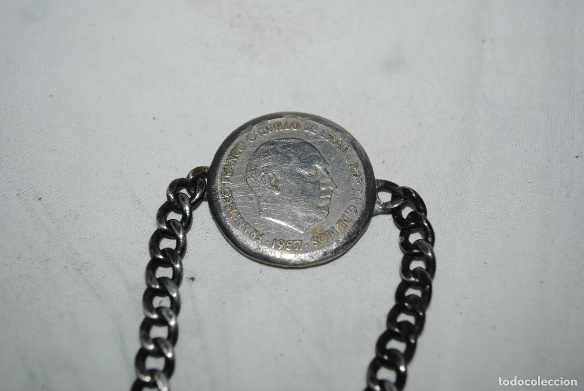 Joyeria: PULSERA CON CADENA DE PLATA , Y MONEDA DEL ESTADO ESPA&Ntilde;OL . - Foto 3