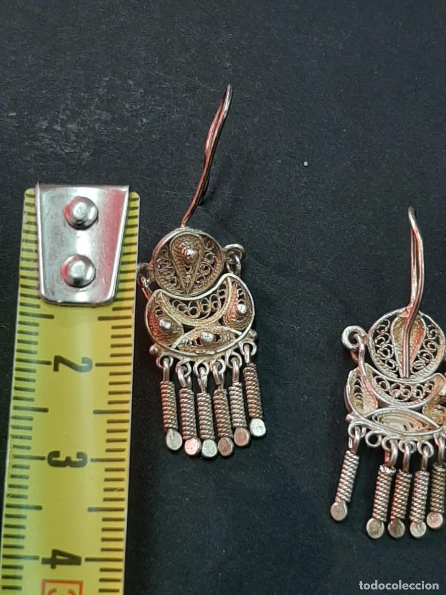 Joyeria: Pendientes de plata antiguos traje regionales - Foto 5