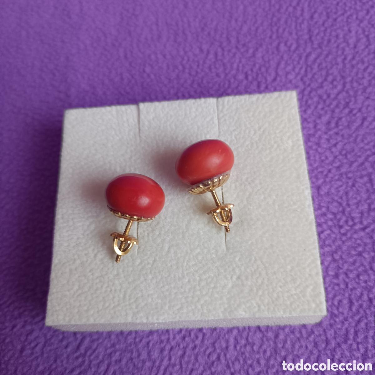 Gioielleria: Pendientes de coral y oro de 18k