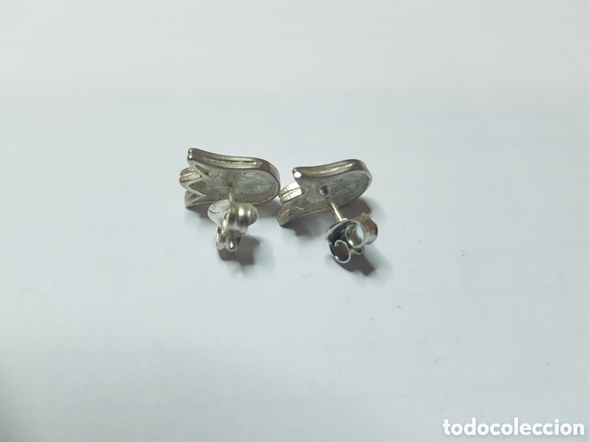 Joyeria: #495 Pendientes tulip&aacute;n plata de ley 925 1,2cm - Foto 2