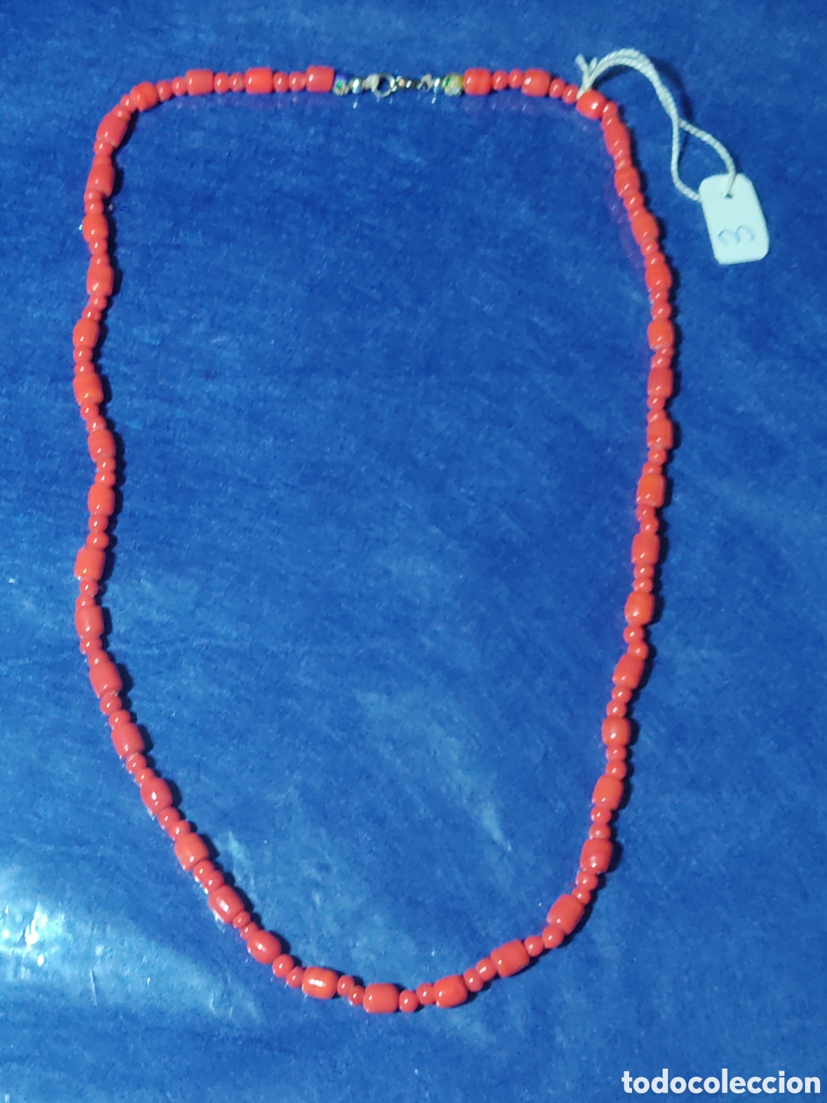 Joyeria: Collar de opalina roja imitando a coral.Vintage.*3* - Foto 4