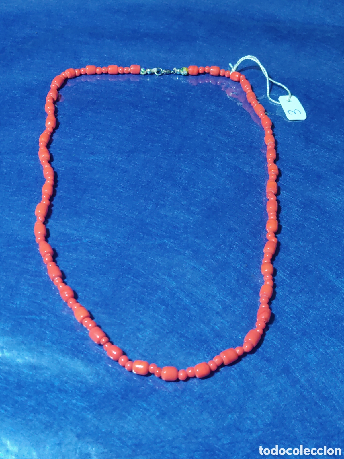 Joyeria: Collar de opalina roja imitando a coral.Vintage.*3* - Foto 5