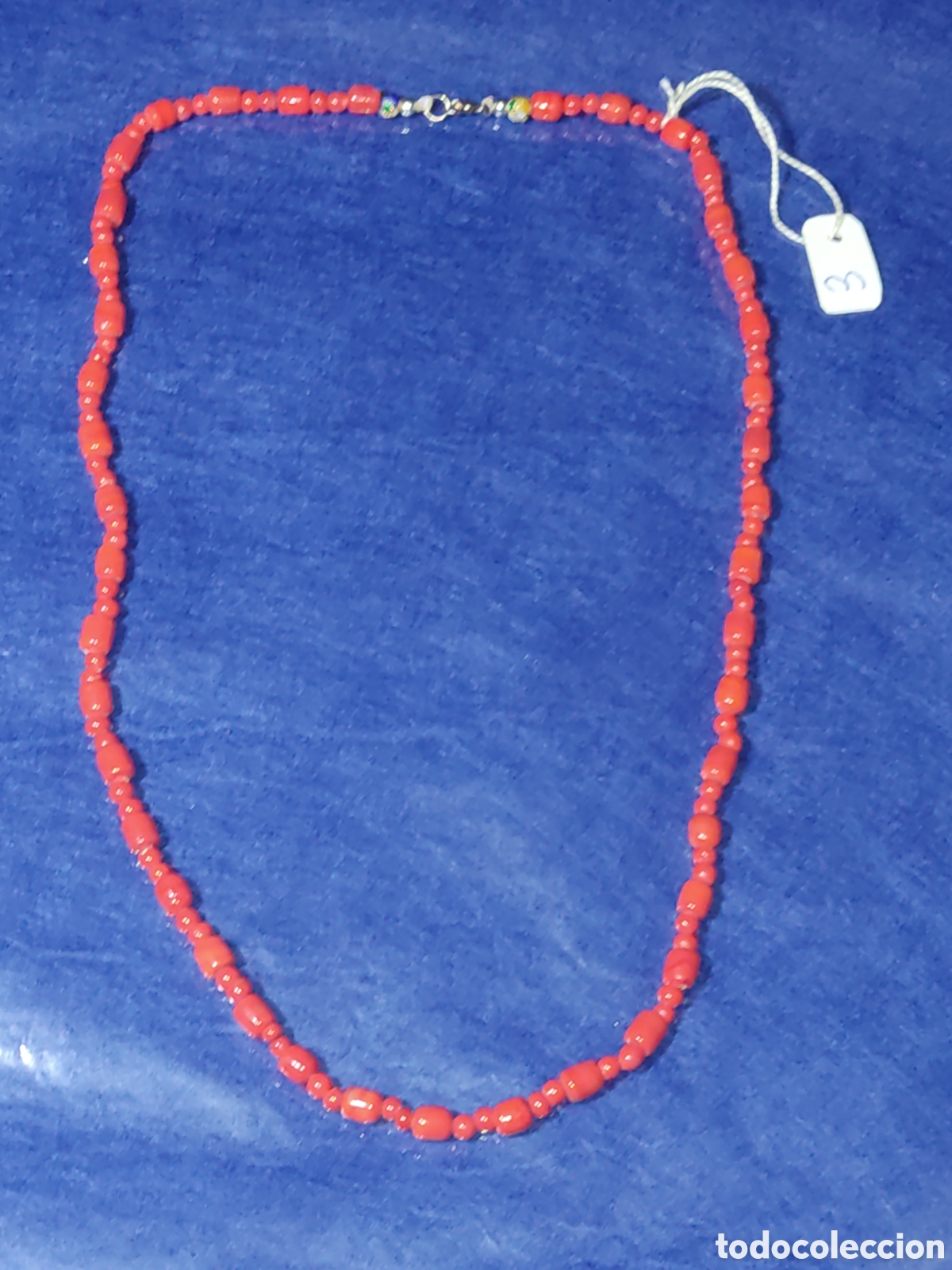 Joyeria: Collar de opalina roja imitando a coral.Vintage.*3* - Foto 6