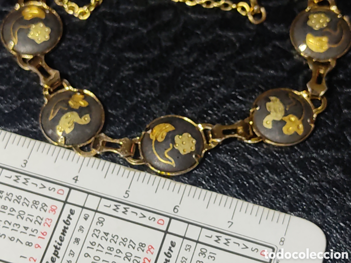 Joyeria: Pulsera damasquinada,oro Toledano.Vintage. - Foto 3