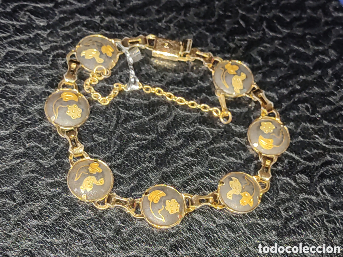 Joyeria: Pulsera damasquinada,oro Toledano.Vintage. - Foto 1