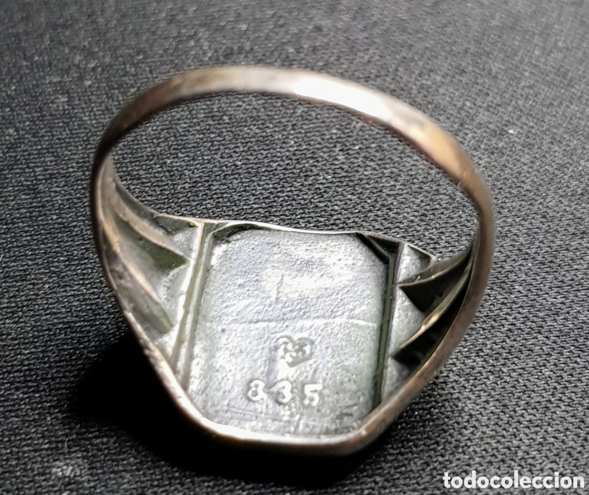 Joyeria: Antiguo anillo de plata 835 contrastada SS - Foto 9