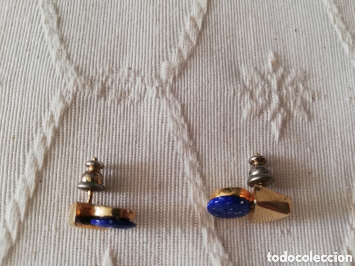 Joyeria: VINTAGE. PENDIENTES LAPISLAZULI . DECO - Foto 6