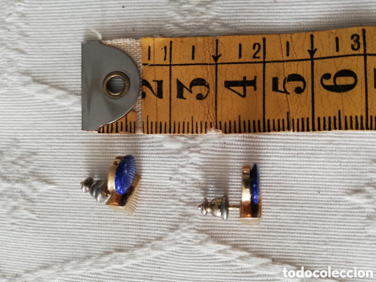 Joyeria: VINTAGE. PENDIENTES LAPISLAZULI . DECO - Foto 7