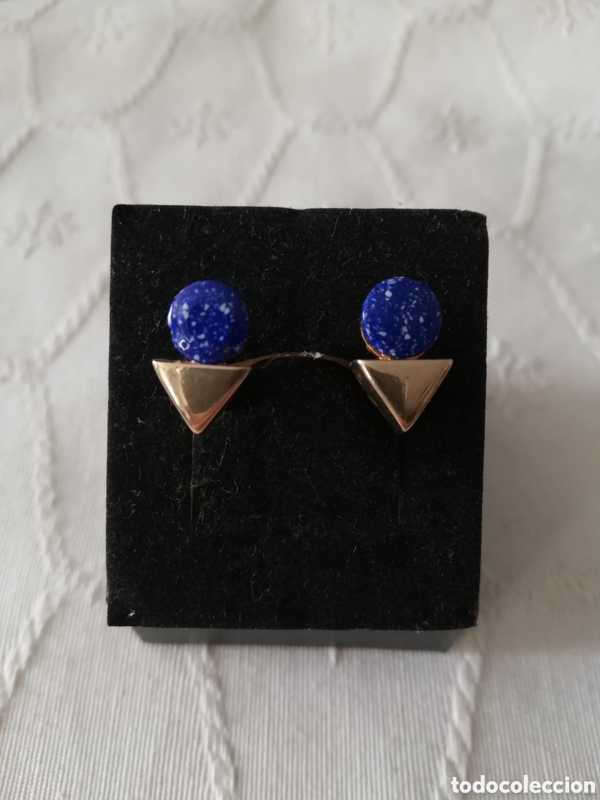Joyeria: VINTAGE. PENDIENTES LAPISLAZULI . DECO - Foto 1