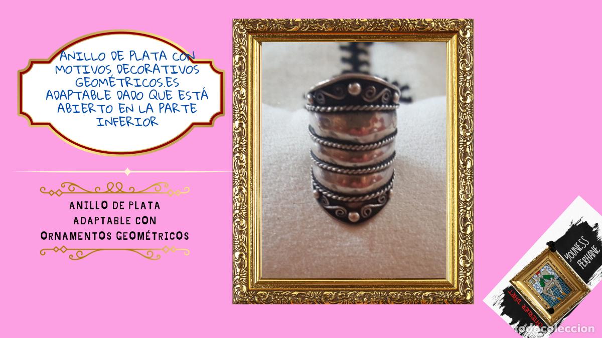Joyeria: Anillo de plata adaptable con ornamentos geom&eacute;tricos - Foto 1