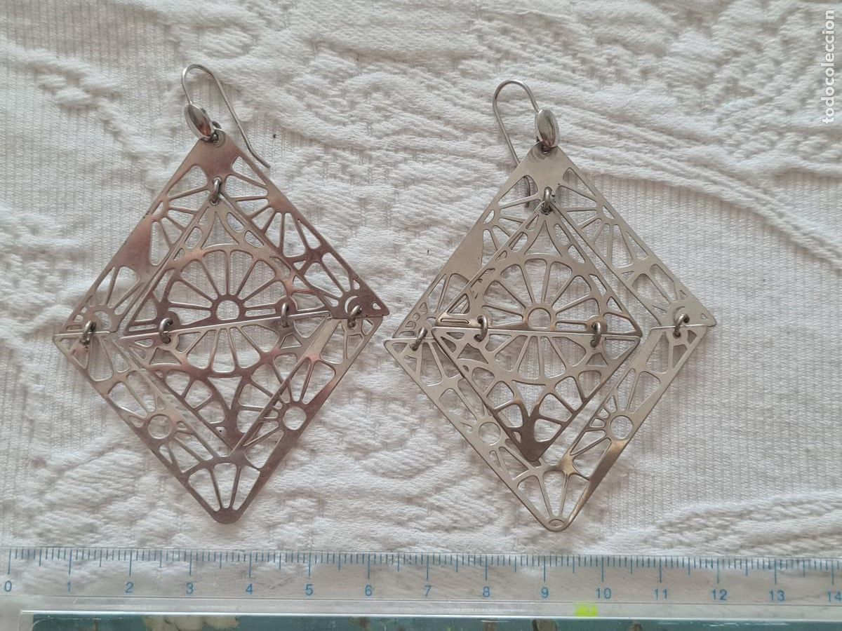 Joyeria: PENDIENTES DE DISE&Ntilde;O FORMA ROMBO ORNAMENTOS GEOM&Eacute;TRICOS - Foto 4