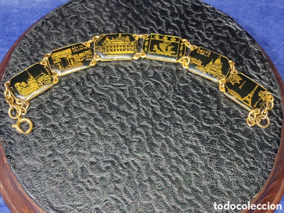 Joyeria: Antigua pulsera recuerdo de Par&iacute;s. - Foto 2