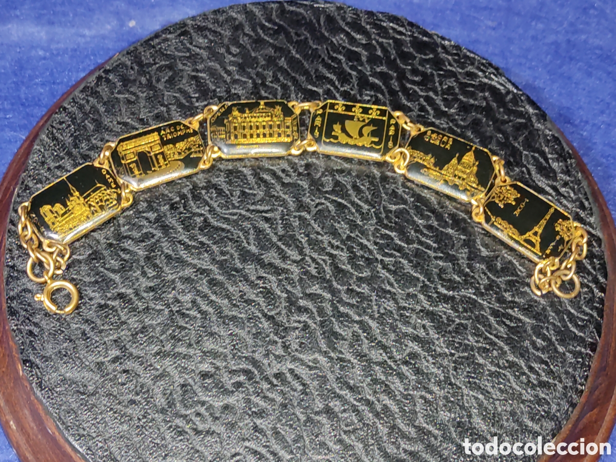 Joyeria: Antigua pulsera recuerdo de Par&iacute;s. - Foto 1