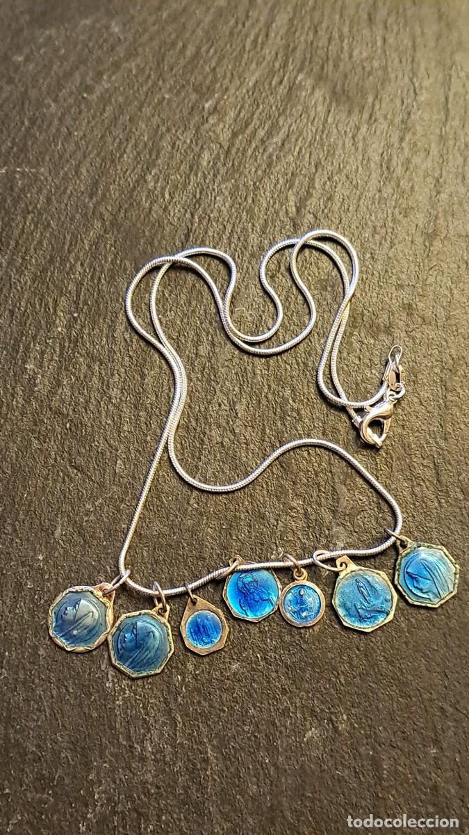 Joyeria: Cadena de Plata con 7 Medallas Esmaltadas - Foto 2