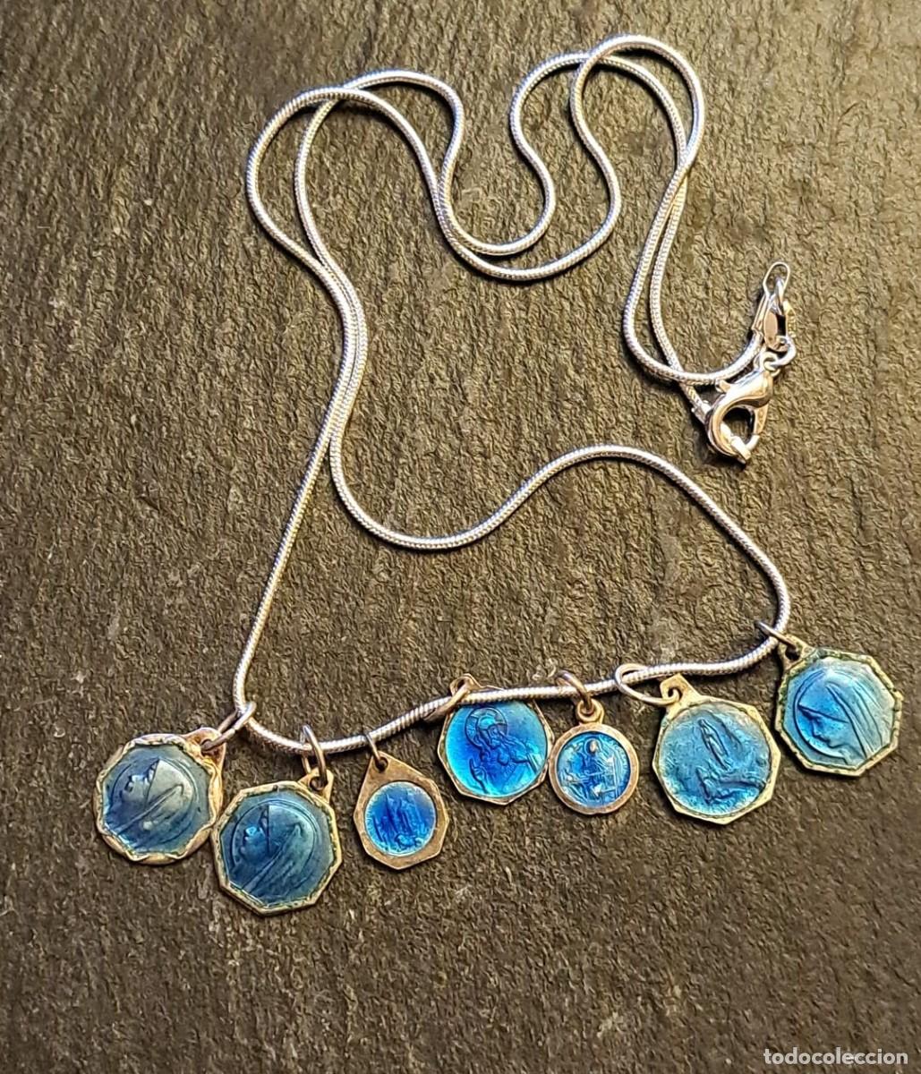 Joyeria: Cadena de Plata con 7 Medallas Esmaltadas - Foto 1