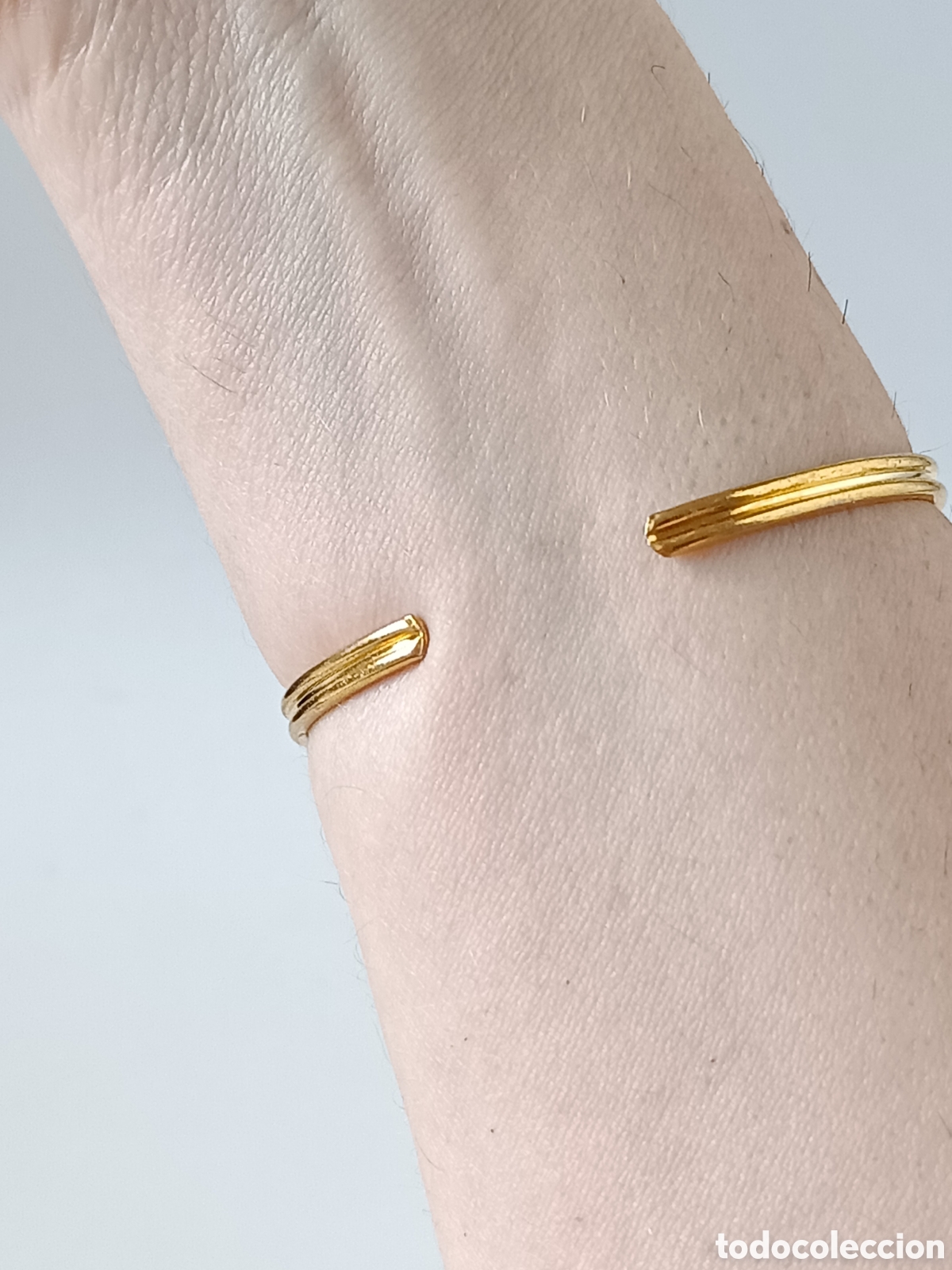 Joyeria: ⌛Pulsera ajustable ba&ntilde;ada en oro con granate aut&eacute;ntico. - Foto 8