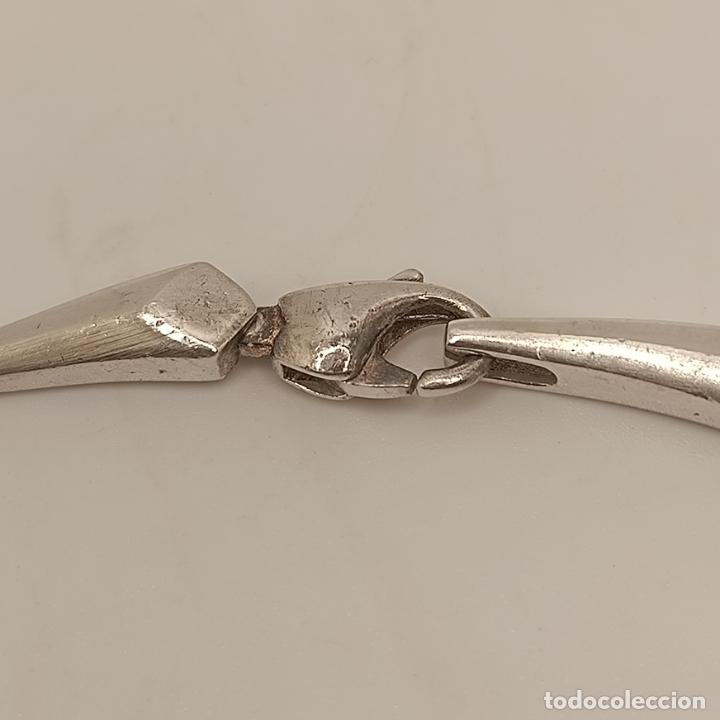 Joyeria: Sofisticada gargantilla de dise&ntilde;o en eslabones de plata de ley maciza 925. - Foto 8