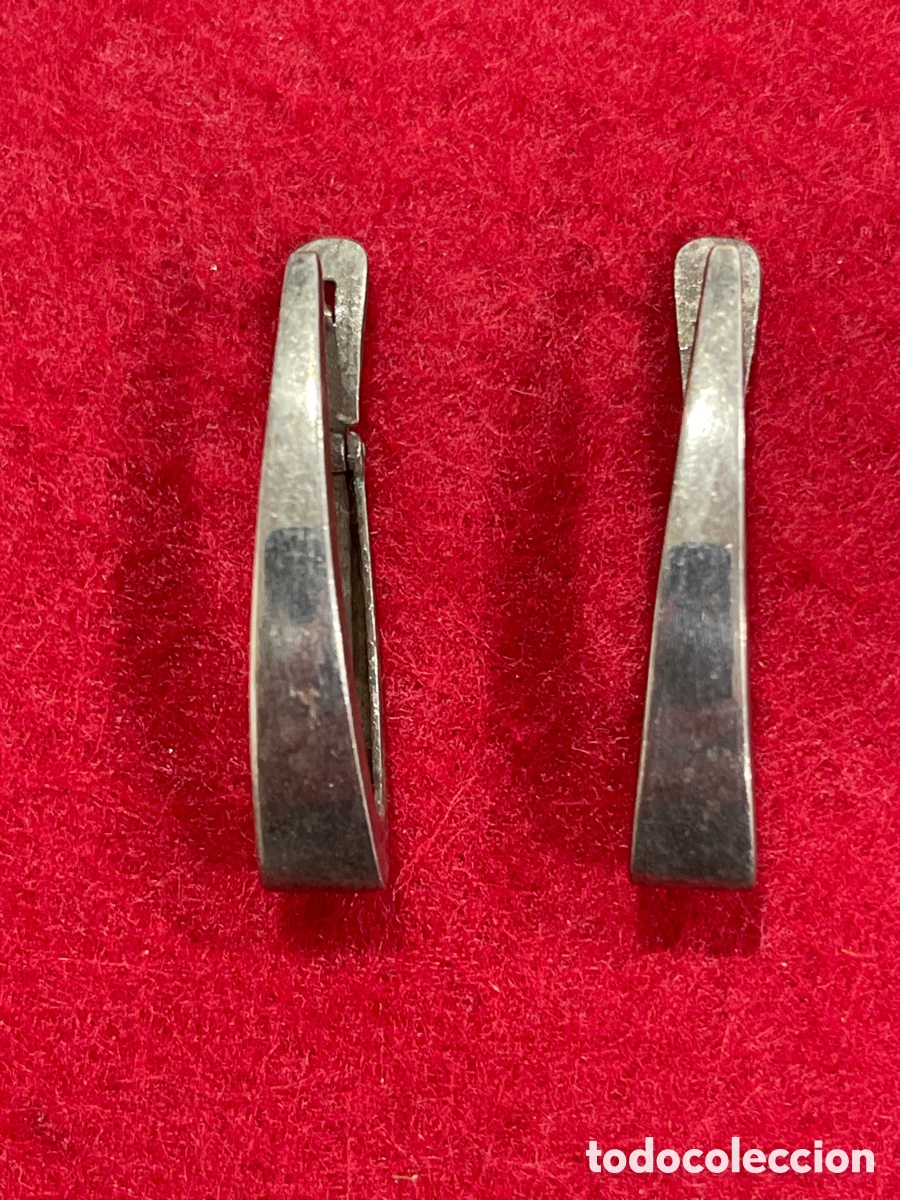 Gioielleria: Pendientes en plata de ley contrastada. Dise&ntilde;o a&ntilde;os 60.