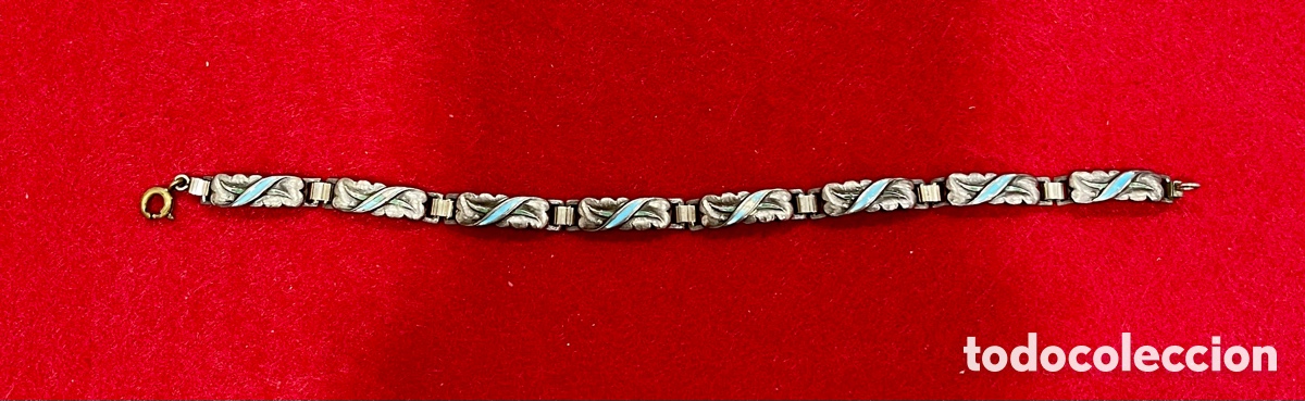 Joyeria: Bonita pulsera en plata de ley y esmalte. - Foto 1