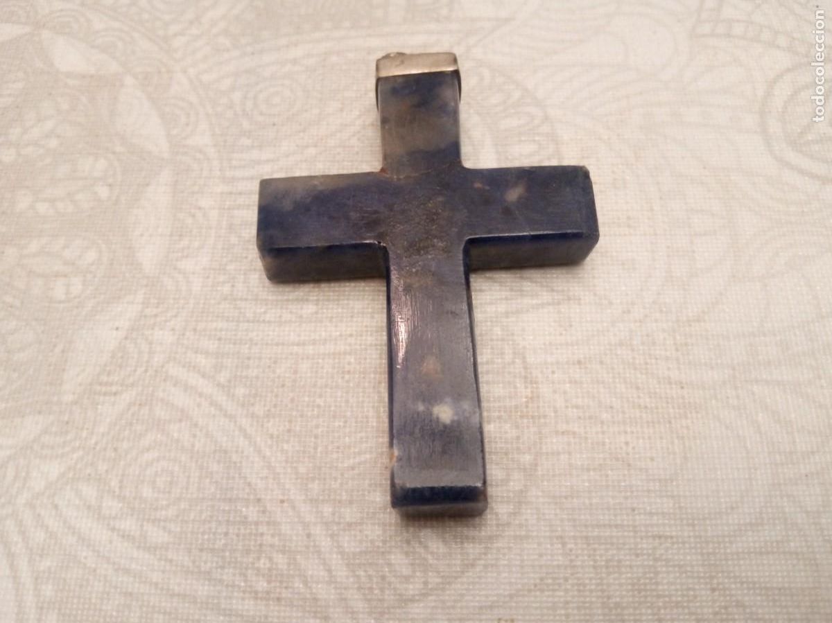 Joyeria: Colgante Cruz de Plata y Marmol - Foto 1