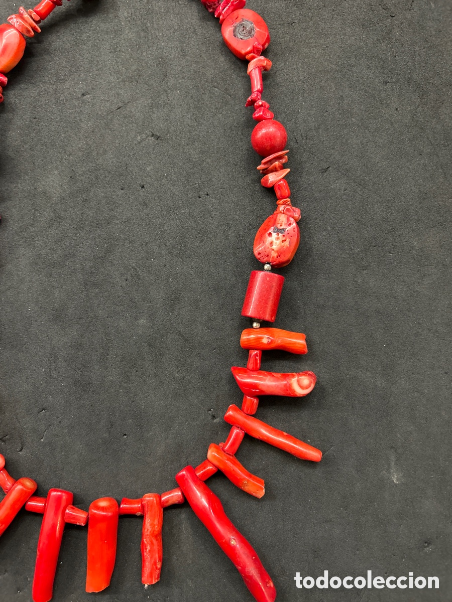 Joyeria: Collar de coral rojo cierre en plata - Foto 3