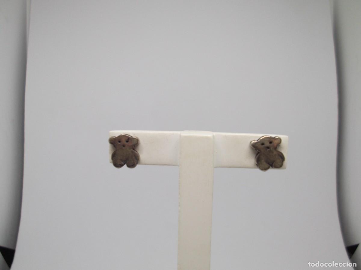 Joyeria: Pendientes osito en plata con cierre de presi&oacute;n. - Foto 5