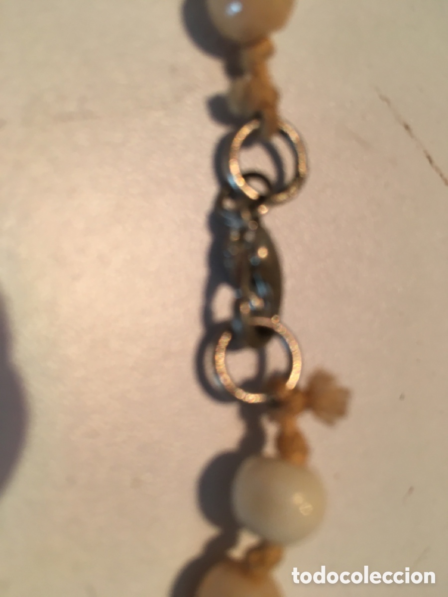 Joyeria: Collar de perlas preciosas con colgante de piedra barroca - Foto 3