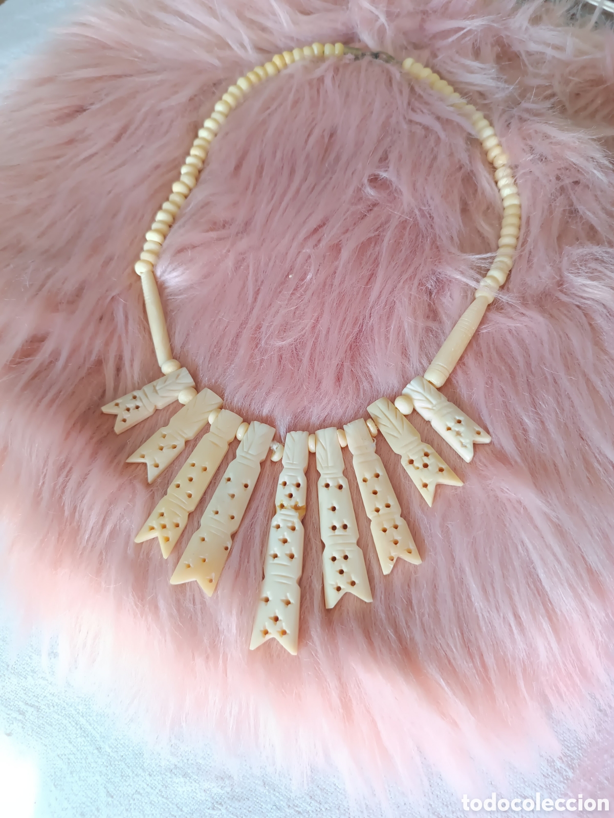 Joyeria: Collar tallado en marfil hueso - Foto 2
